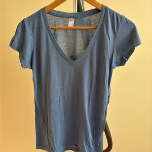 Alternative Blue Short Sleeve V-Neck Tee